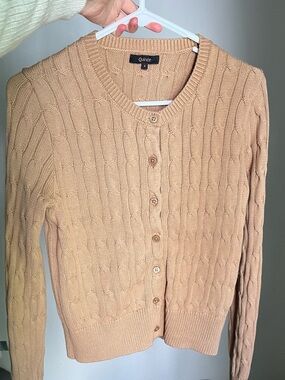 100% Organic Cotton Cable Crew Cardigan